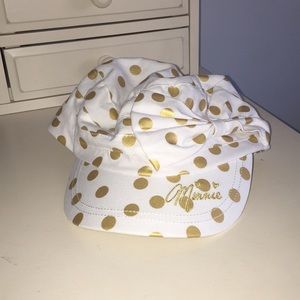 White & Gold Polka-Dot Minnie Mouse Disney Hat